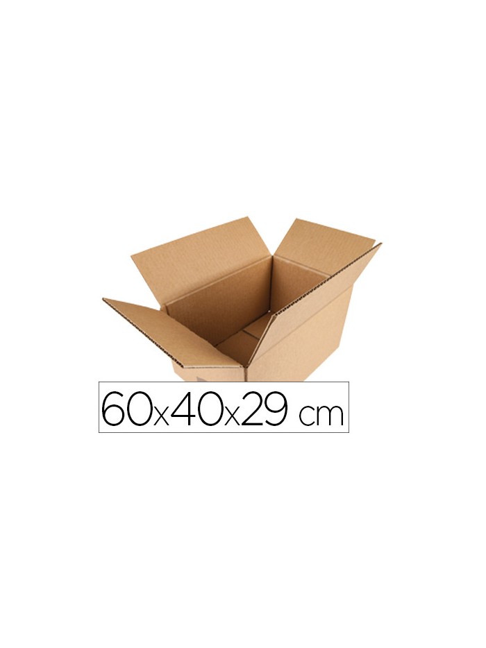 Caja para embalar q-connect americana carton reciclado canal simple 5 mm color kraft 600x400x290 mm Caja para embalar q-connect americana carton reciclado canal simple 5 mm color kraft 600x400x290 mm