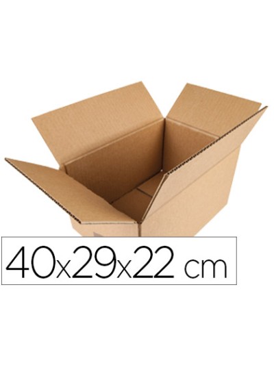 Caja para embalar q-connect americana carton reciclado canal simple 5 mm color kraft 400x290x220 mm