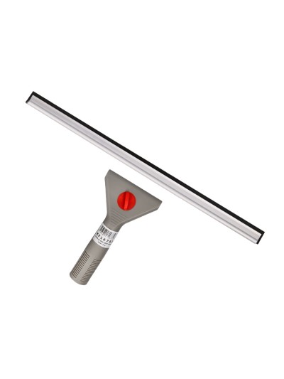 Limpiaventanas q-connect industrial mango de acero y hoja limpiadora de plastico de 40 cm de ancho