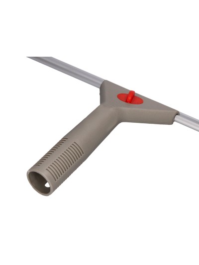 Limpiaventanas q-connect industrial mango de acero y hoja limpiadora de plastico de 40 cm de ancho
