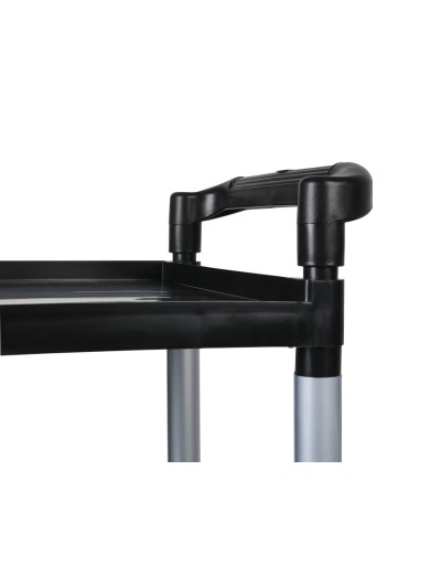 Carro de servicio multifuncional q-connect 3 estantes de polipropileno 830x420x970 mm