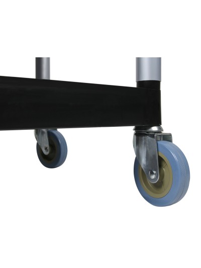 Carro de servicio multifuncional q-connect 3 estantes de polipropileno 830x420x970 mm