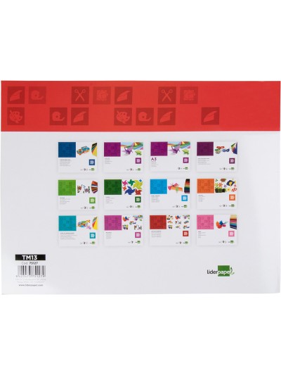 Bloc trabajos manuales liderpapel papel metalizado 240x315mm 10 hojas colores surtidos