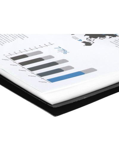 Carpeta liderpapel escaparate con espiral 80 fundas polipropileno din a4 negro
