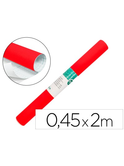 Rollo adhesivo liderpapel unicolor rojo brillo rollo de 0,45 x 2 mt