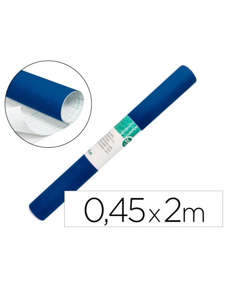 Rollo adhesivo liderpapel unicolor azul brillo rollo de 0,45 x 2 mt