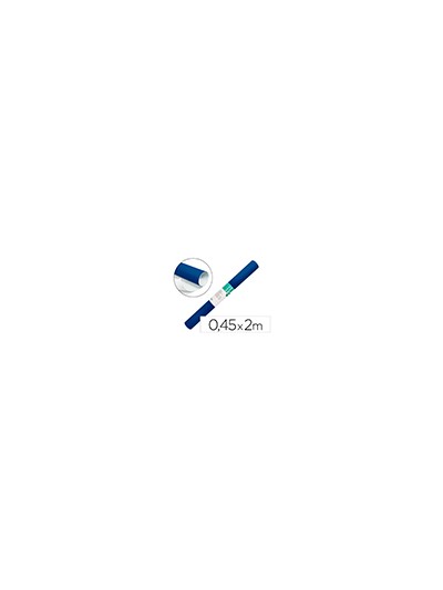Rollo adhesivo liderpapel unicolor azul brillo rollo de 0,45 x 2 mt