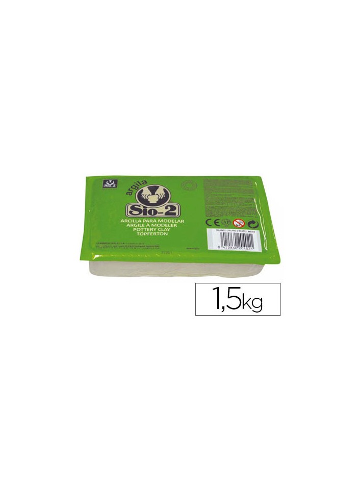 Arcilla argila sio-2 color blanco paquete de 1,5 kg Arcilla argila sio-2 color blanco paquete de 1,5 kg