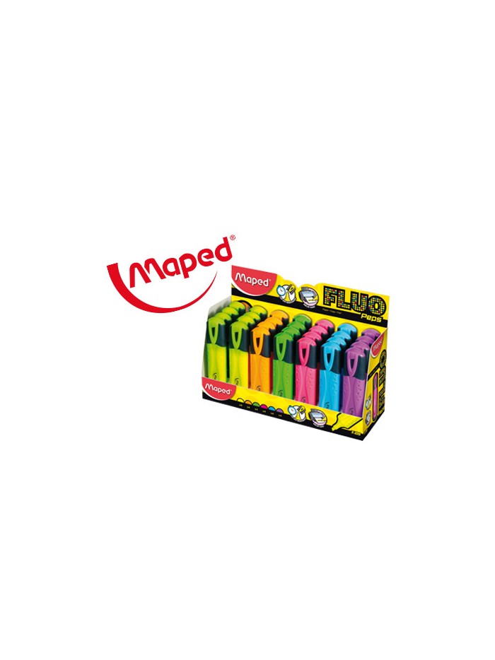 Rotulador maped fluo peps classic expositor de 28 unidades colores surtidos Rotulador maped fluo peps classic expositor de 28 unidades colores surtidos