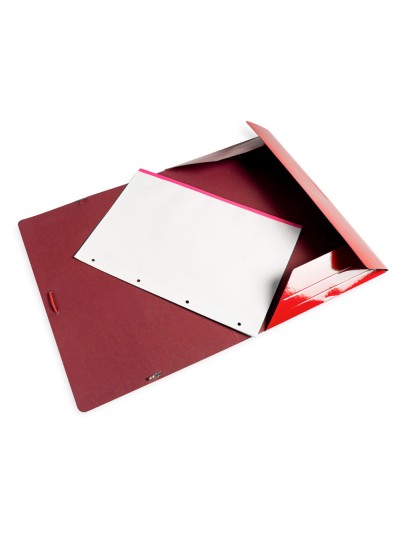 Carpeta liderpapel gomas din a3 tres solapas carton plastificado 800 gr colores surtidos