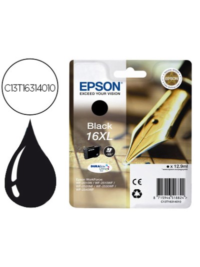 Ink-jet epson 16xl wf2010w wf2510wf wf2520nf wf2530wf wf2540wf negro 500 pag