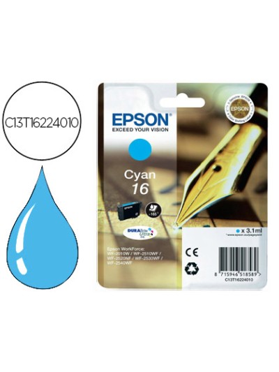 Ink-jet epson 16 wf2010w wf2510wf wf2520nf wf2530wf wf2540wf cian 175 pag