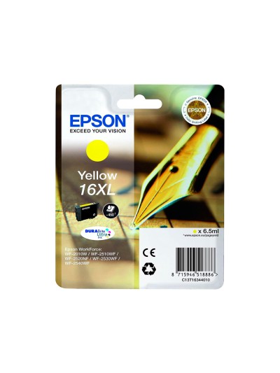 Ink-jet epson 16xl wf2010w wf2510wf wf2520nf wf2530wf wf2540wf amarillo 450 pag