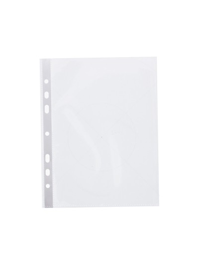 Funda multitaladro q-connect din a5 100 mc cristal 6 taladros bolsa de 10 unidades