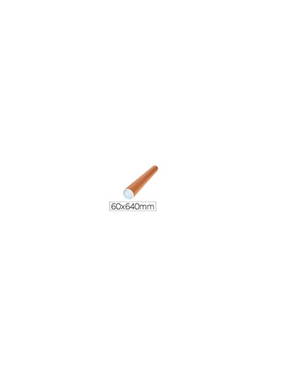 Tubo de carton q-connect portadocumentos cartoncillo encolado reciclado 1,8 mm con 2 tapas de plastico 60x640 mm