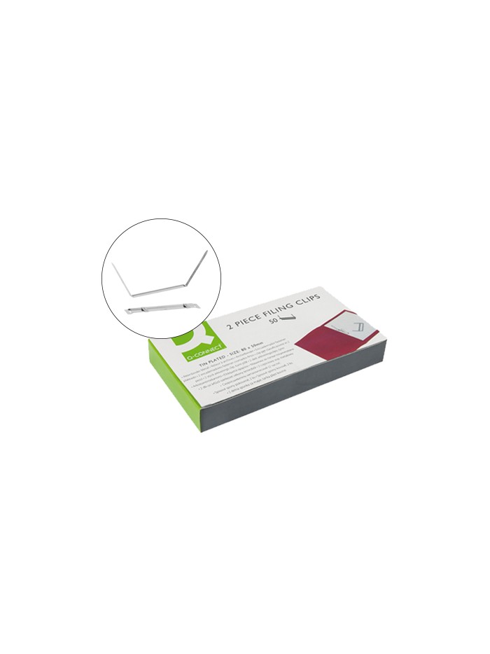 Encuadernador fastener q-connect plateado caja de 50 unidades Encuadernador fastener q-connect plateado caja de 50 unidades