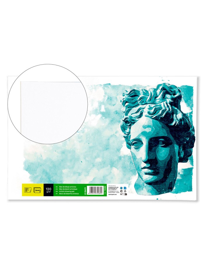 Bloc dibujo liderpapel artistico encolado 297x420 mm 30 hojas 120g/m2 sin recuadro Bloc dibujo liderpapel artistico encolado 297x420 mm 30 hojas 120g/m2 sin recuadro