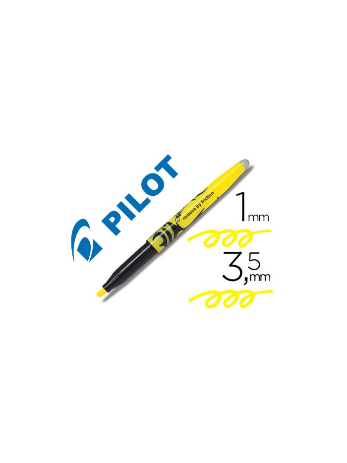 Rotulador pilot frixion light fluorescente borrable punta defibra color amarillo Rotulador pilot frixion light fluorescente borrable punta defibra color amarillo