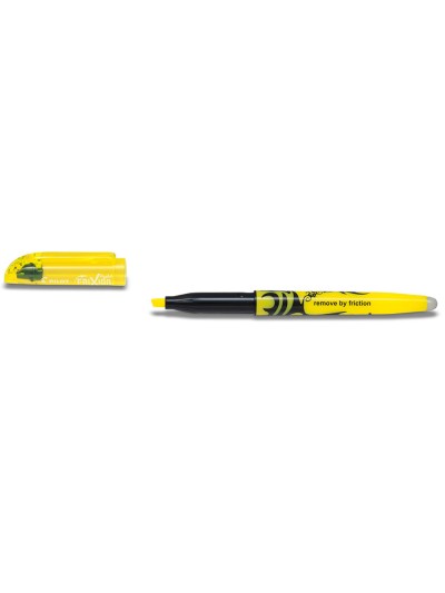 Rotulador pilot frixion light fluorescente borrable punta defibra color amarillo