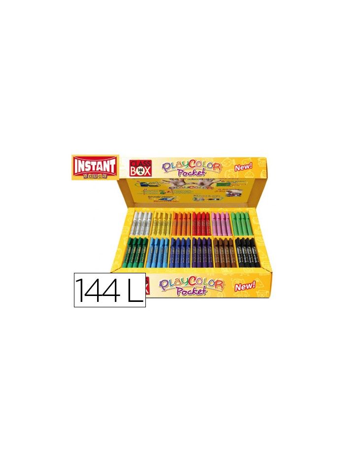 Tempera solida en barra playcolor pocket escolar caja de 144 unidades 12 colores surtidos Tempera solida en barra playcolor pocket escolar caja de 144 unidades 12 colores surtidos