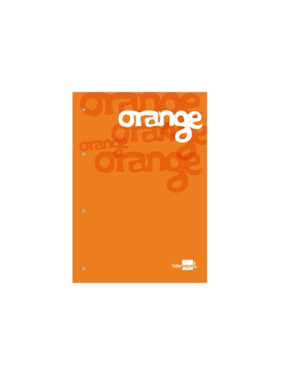 Bloc encolado liderpapel cuadro 5 mm naranja a4 natural100 hojas 100 g/m2