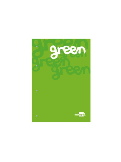 Bloc encolado liderpapel cuadro 5 mm verde a4 natural 100 hojas 100 g/m2