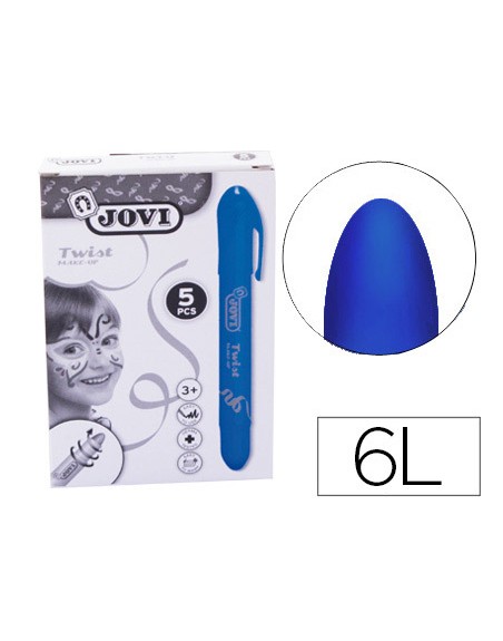 Barra de maquillaje jovi twist make-up azul caja de 5 unidades