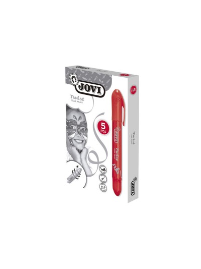 Barra de maquillaje jovi twist make-up rojo caja de 5 unidades