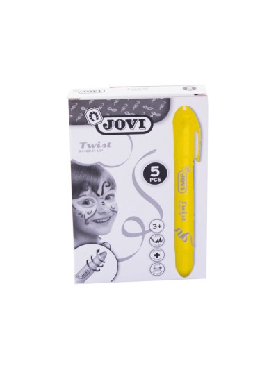Barra de maquillaje jovi twist make-up amarillo caja de 5 unidades