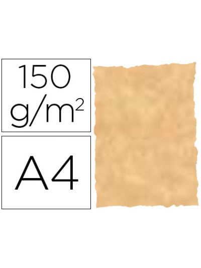 Papel pergamino din a4 troquelado 150 gr color parchment ocre paquete de 25 hojas