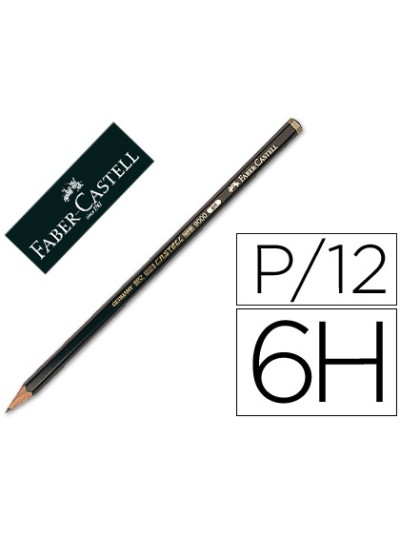Lapices de grafito faber 9000 6h unidad