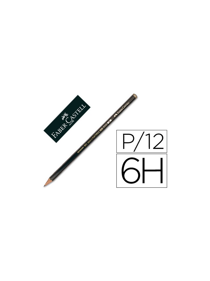 Lapices de grafito faber 9000 6h unidad Lapices de grafito faber 9000 6h unidad