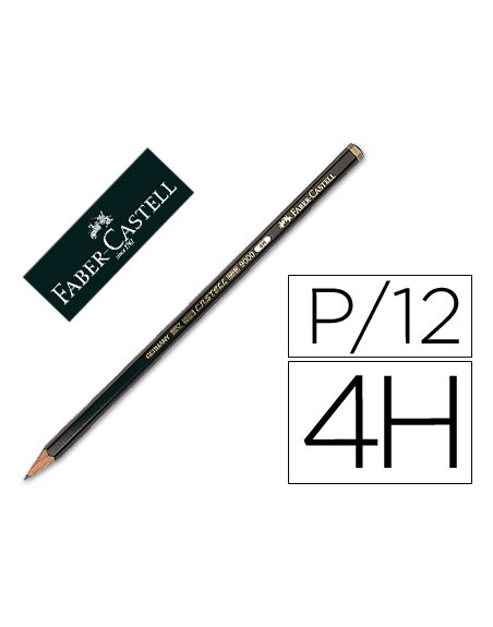 Lapices de grafito faber 9000 4h unidad