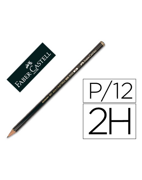 Lapices de grafito faber 9000 2h unidad