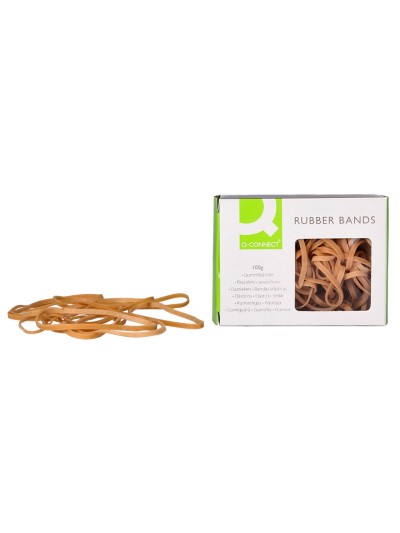 Gomillas elasticas q-connect 100 gr numero 33 90 x 3 mm