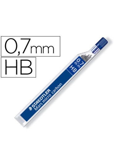 Minas staedtler mars micro grafito 0,7 mm hb tubo con 12 minas