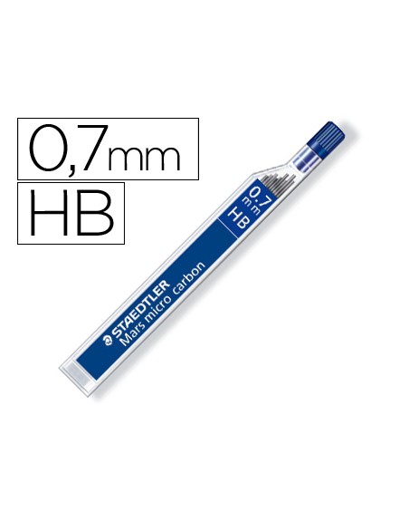 Minas staedtler mars micro grafito 0,7 mm hb tubo con 12 minas