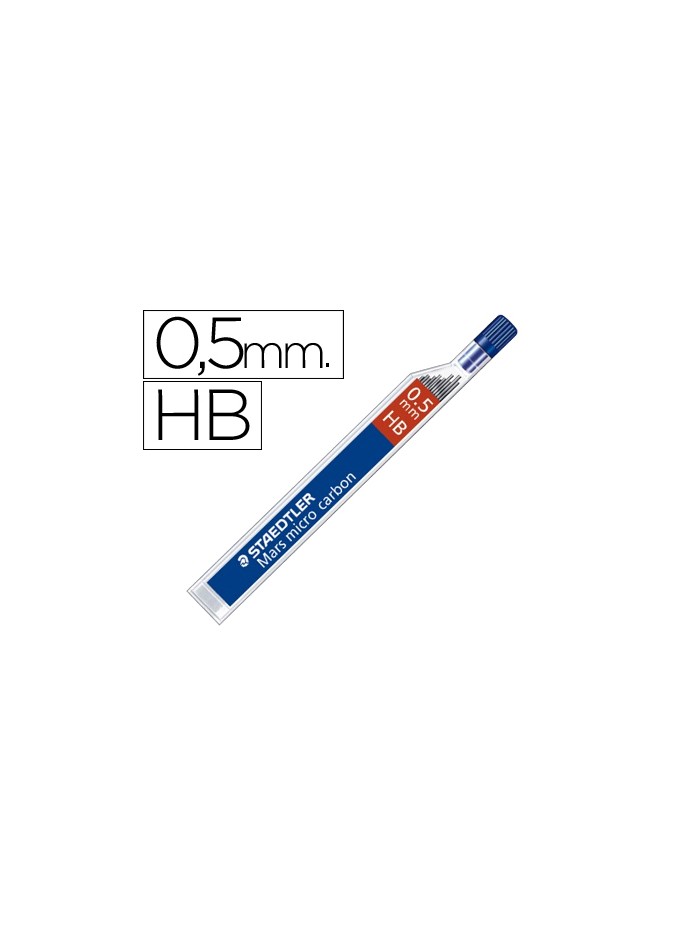 Minas staedtler mars micro grafito 0,5 mm hb tubo con 12 minas Minas staedtler mars micro grafito 0,5 mm hb tubo con 12 minas