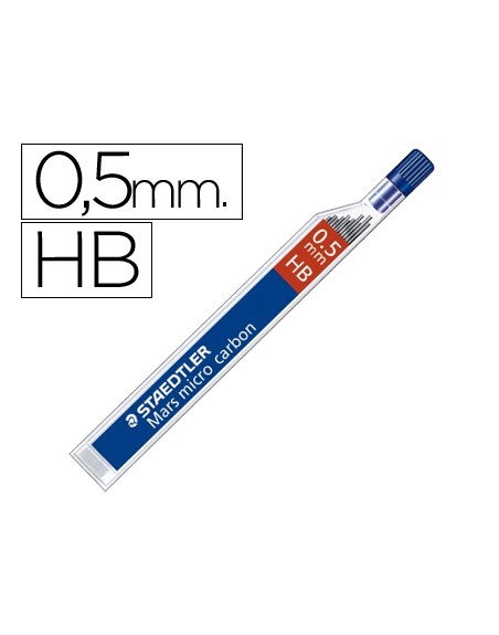 Minas staedtler mars micro grafito 0,5 mm hb tubo con 12 minas