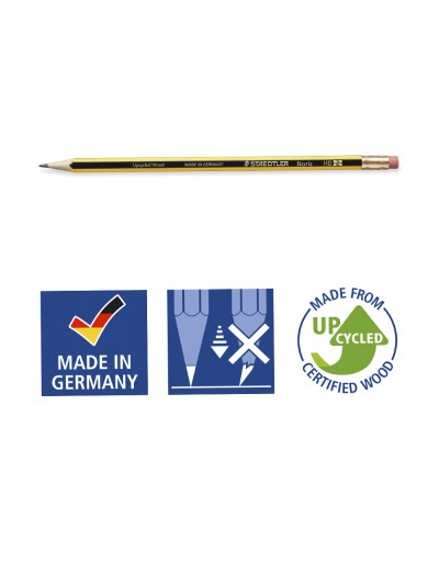 Lapices de grafito staedtler noris n.2 hb con goma de borrar unidad