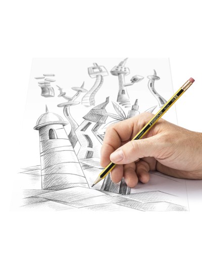 Lapices de grafito staedtler noris n.2 hb con goma de borrar unidad