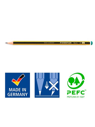 Lapices de grafito staedtler noris n.4 2h unidad