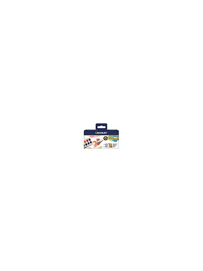 Acuarela manley 12 ml caja de 12 unidades colores surtidos