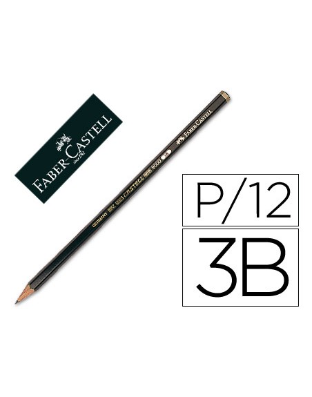 Lapices de grafito faber 9000 3b unidad