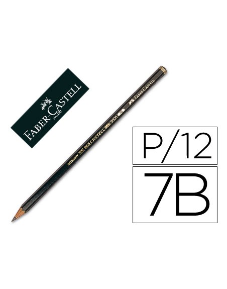 Lapices de grafito faber 9000 7b unidad