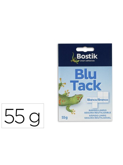 Sujetacosa masilla bostik blu tack blanco cuarteado