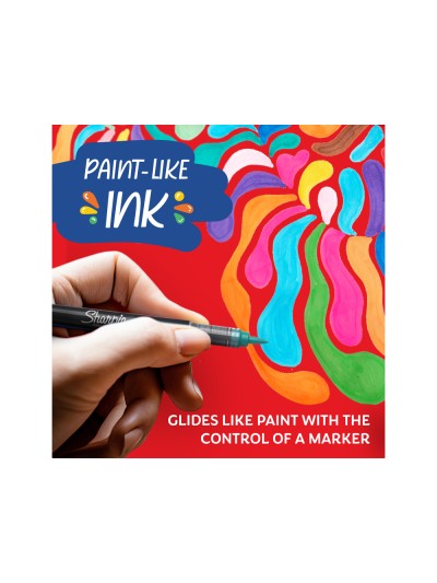 Rotulador sharpie acrylic punta pincel blister de 5 unidades colores surtidos