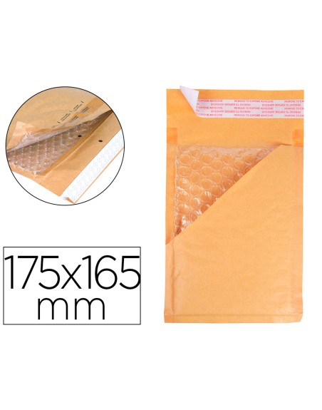 Sobre burbujas crema q-connect cd 175 x 165 mm caja de 100