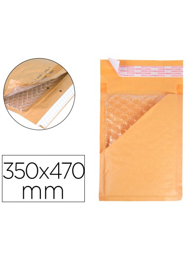 Sobre burbujas crema q-connect k/7 350 x 470 mm caja de 50