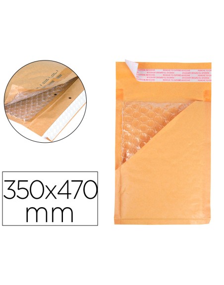 Sobre burbujas crema q-connect k/7 350 x 470 mm caja de 50